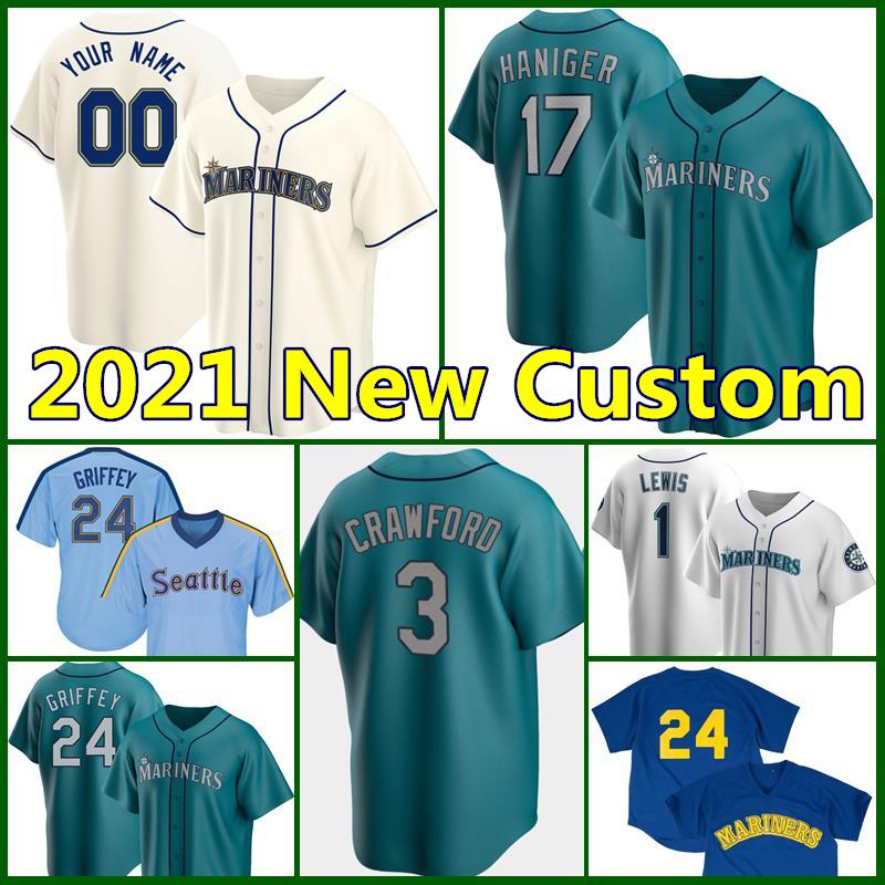 24 Ken Griffey Jr Custom Mariners Baseball 1 Kyle Lewis 17 Mitch Haniger 11 Edgar Martinez Ichiro Suzuki 3 J.P. Crawford Seattle Jersey, Blue;black
24 Ken Griffey Jr Custom Mariners Baseball 1 Kyle Lewis 17 Mitch Haniger 11 Edgar Martinez Ichiro Suzuki 3 J.P. Crawford Seattle Jersey, Blue;black