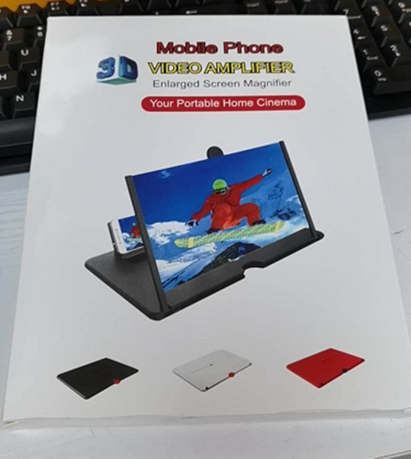 by sea shipping 10 12 inch Folding Phone Holder Screen Magnifier Radiation Protection 3D HD Video Amplifier Bracket