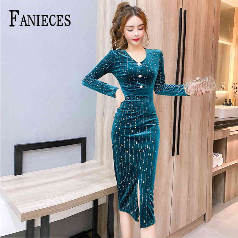 Woman Midi Dress Autumn V-neck Slim Long Sleeve Bodycon vestido de mujer Office Lady Sheath Evening party Dresses femme robe 210520, Black
Woman Midi Dress Autumn V-neck Slim Long Sleeve Bodycon vestido de mujer Office Lady Sheath Evening party Dresses femme robe 210520, Black