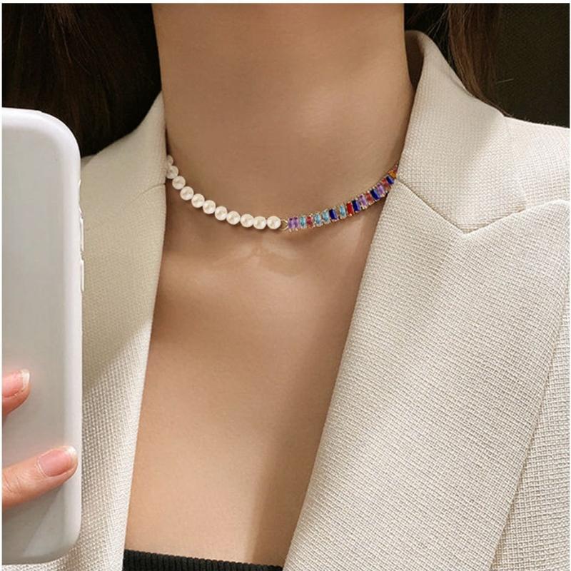 Pendant Necklaces Temperament Trend Pearl Rhinestone Choker Necklace For Women Jewelry
Pendant Necklaces Temperament Trend Pearl Rhinestone Choker Necklace For Women Jewelry