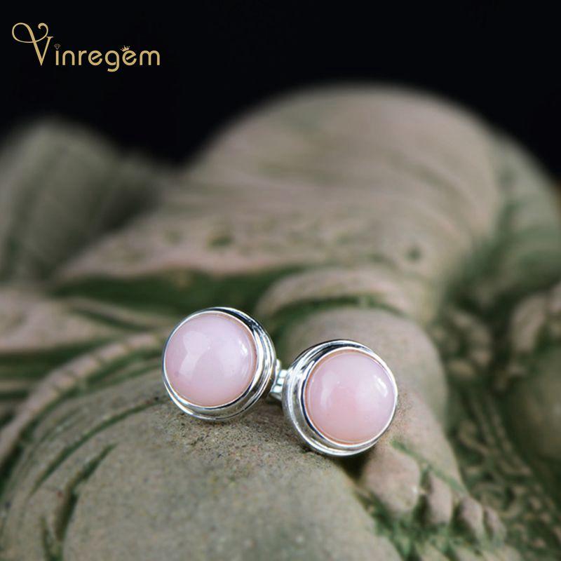 Stud Vinregem 925 Sterling Silver Round Cut Pink Aquamarine Gemstone Wedding Engagement Cute Ear Studs Earrings Fine Jewelry Gifts, Golden;silver
Stud Vinregem 925 Sterling Silver Round Cut Pink Aquamarine Gemstone Wedding Engagement Cute Ear Studs Earrings Fine Jewelry Gifts, Golden;silver