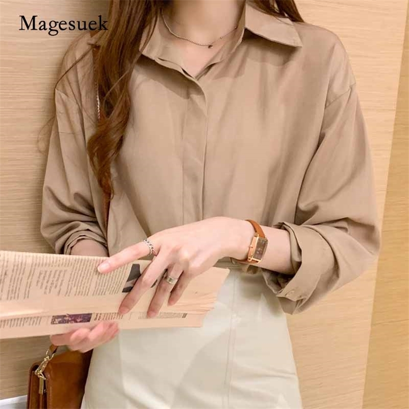 Autumn Polo Collar Casual Vrouwen Blouses Blusas Long Sleeve Slim Women Blouse Work Wear Satin Shirts 10779 210518, Khaki
Autumn Polo Collar Casual Vrouwen Blouses Blusas Long Sleeve Slim Women Blouse Work Wear Satin Shirts 10779 210518, Khaki