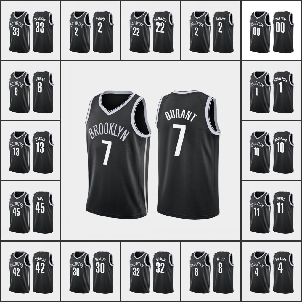 Men BrooklynNetsJamesHarden Kyrie Irving Kevin Durant Paul Millsap Patty Mills Custom Black Icon Edition Jersey
Men BrooklynNetsJamesHarden Kyrie Irving Kevin Durant Paul Millsap Patty Mills Custom Black Icon Edition Jersey