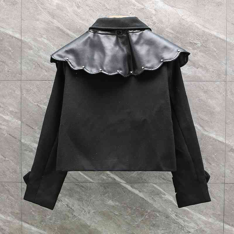 women's jackets nomikuma fashion shredded women's short coat long turn-down collar jacket elegant autumn outwear female 6z136 89wu, Black;brown
women's jackets nomikuma fashion shredded women's short coat long turn-down collar jacket elegant autumn outwear female 6z136 89wu, Black;brown