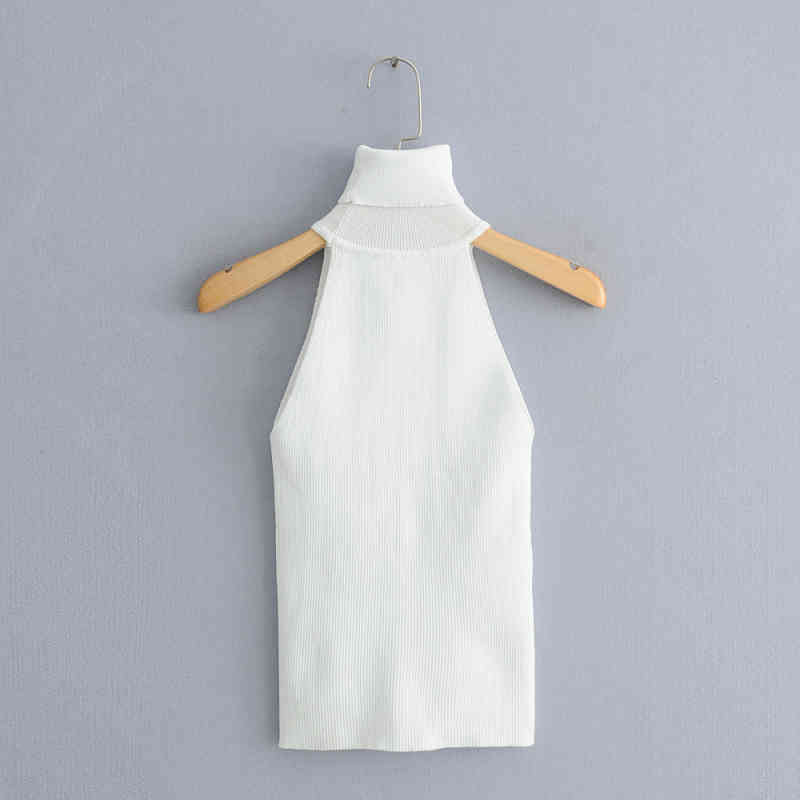 Halter Turtleneck Stretch Elastic Sweater Off-the-Shoulder Slim Sexy Women Bandage Crop Top Streetwear Feminine Knitwear 210520