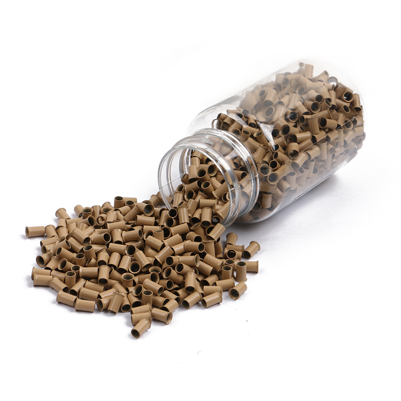 1000pcsBottle 28 30 34 40mm Copper Bell Flare Micro Beads Ring Links Tube Human Hair Extensions Tools