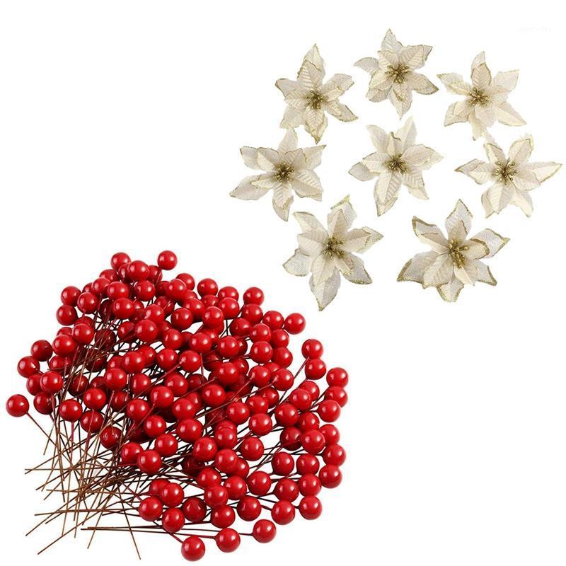 Party Decoration 20Pcs Artificial Wedding Christmas Flowers Wreaths (Gold) & 200 Pcs Holly Berries For
Party Decoration 20Pcs Artificial Wedding Christmas Flowers Wreaths (Gold) & 200 Pcs Holly Berries For