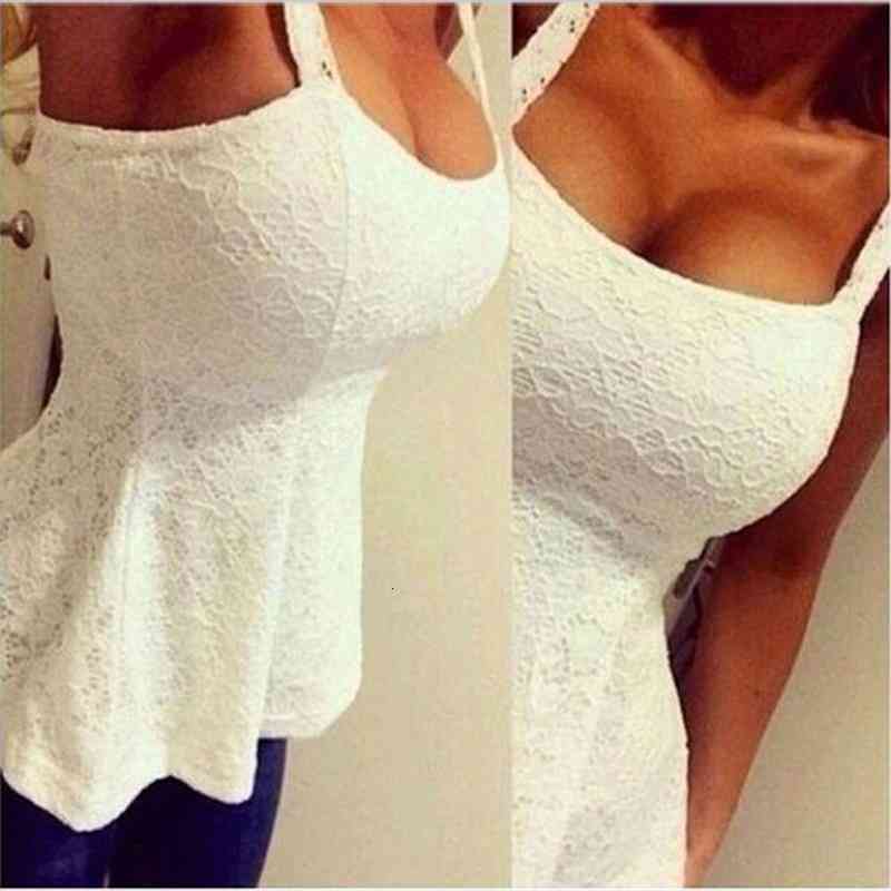fashion casual summer lace womens camis deep u neck slim vest shirts solid blusas, White
fashion casual summer lace womens camis deep u neck slim vest shirts solid blusas, White