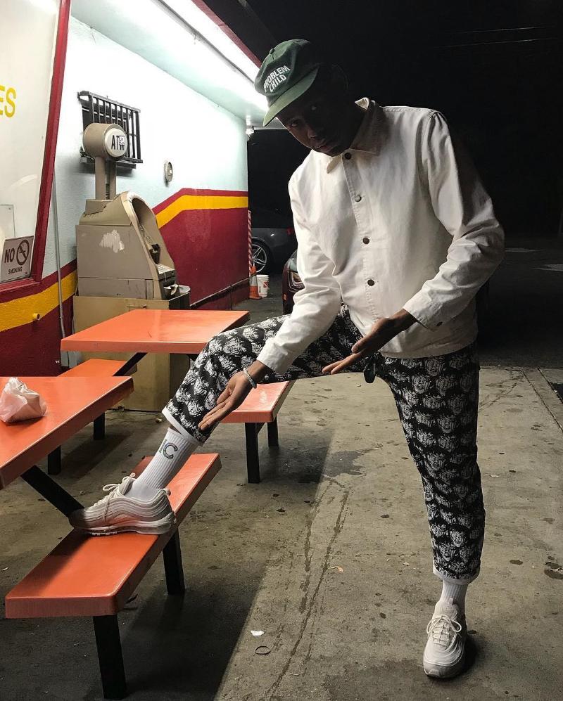 Novelty Golf Punk Face Cry Le Fleur Tyler The Creator FIND SOME TIME CREWNECK Casual Pants Straight Thicken #AB10 Men's