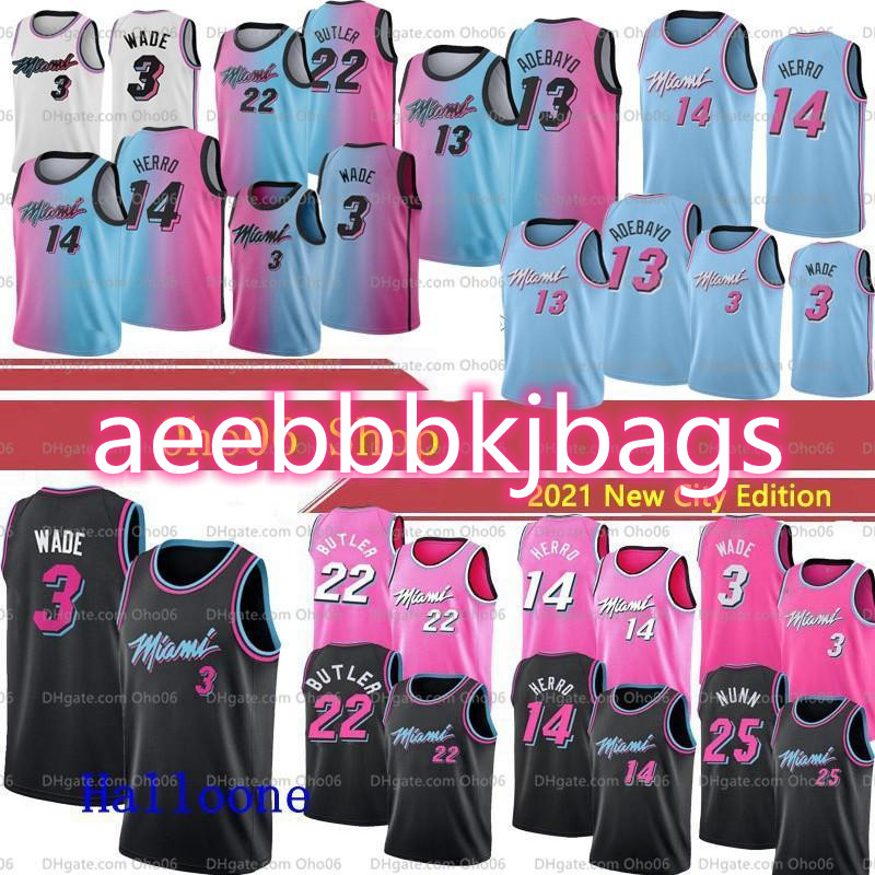NCAA 2021 Tyler 14 Herro Miamis Basketball Jerseys Bam 13 Adebayo Jimmy 22 Butler Dwayne 3 Wade City Swingmans Edition Jersey Pink Blue, Black;red
NCAA 2021 Tyler 14 Herro Miamis Basketball Jerseys Bam 13 Adebayo Jimmy 22 Butler Dwayne 3 Wade City Swingmans Edition Jersey Pink Blue, Black;red