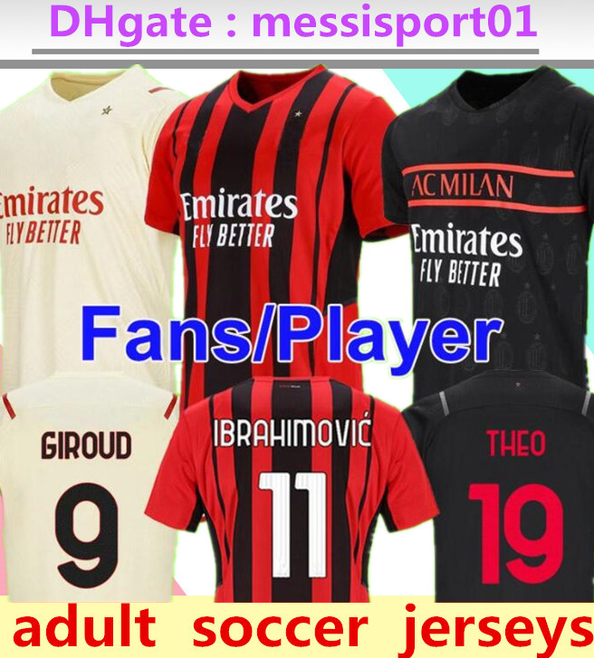 AC 21 22 Milan soccer jersey IBRAHIMOVIC GIROUD BENNACER TONALI ROMAGNOLI jerseys 2021 2022 CALHANOGLU REBIC football shirt men, Home
AC 21 22 Milan soccer jersey IBRAHIMOVIC GIROUD BENNACER TONALI ROMAGNOLI jerseys 2021 2022 CALHANOGLU REBIC football shirt men, Home