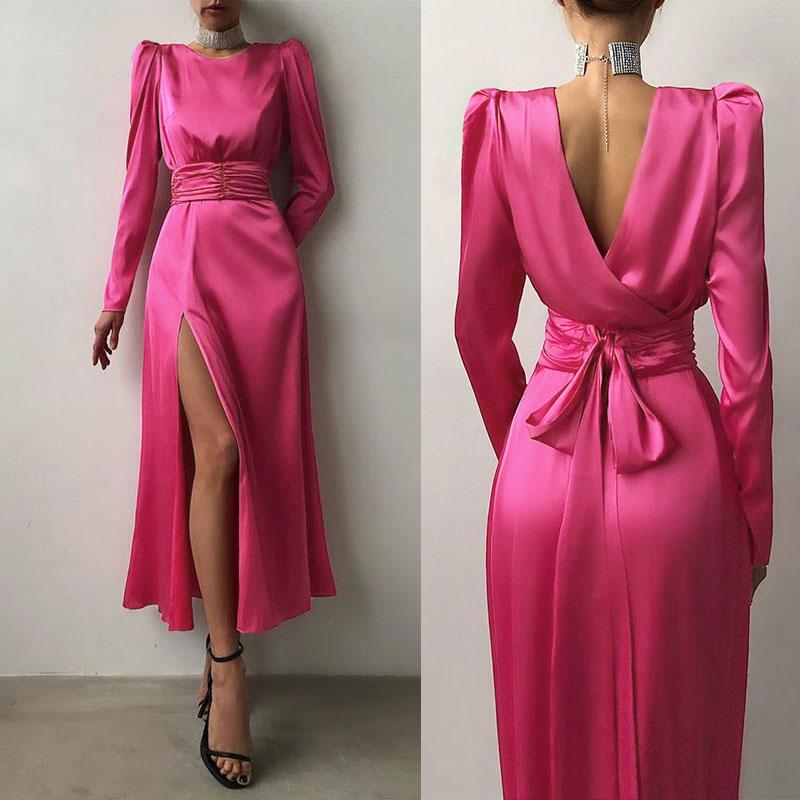 Casual Dresses Celmia Women Sexy Open Back Satin Silk Party Dress Fashion Long Sleeve Slit Hem Vestidos Elegant Belted Tight Maxi RobeCasual, Black
Casual Dresses Celmia Women Sexy Open Back Satin Silk Party Dress Fashion Long Sleeve Slit Hem Vestidos Elegant Belted Tight Maxi RobeCasual, Black