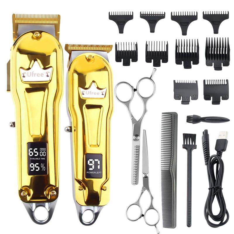 Hair Clippers Ufree 2Pcs LED Display Barber Trimmer Set Cordless Professional Barbers & T Blade
Hair Clippers Ufree 2Pcs LED Display Barber Trimmer Set Cordless Professional Barbers & T Blade