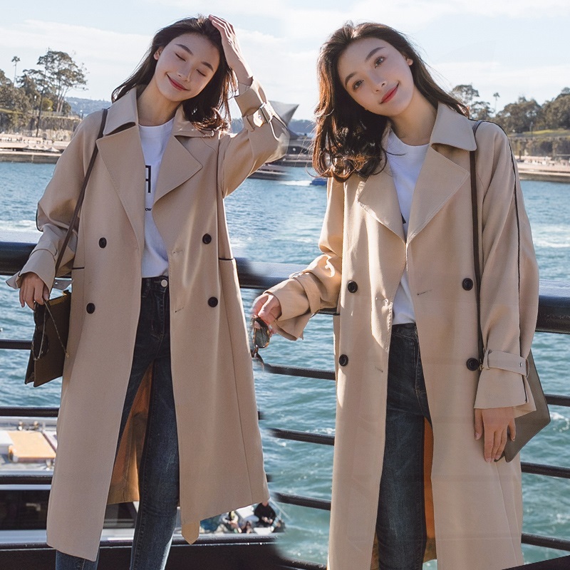 Casual Dresses Spring Autumn Women's Windbreaker Korean Loose Long trench coat female Waist Belt Outerwear Overcoat Women G131 96L, Khaki
Casual Dresses Spring Autumn Women's Windbreaker Korean Loose Long trench coat female Waist Belt Outerwear Overcoat Women G131 96L, Khaki