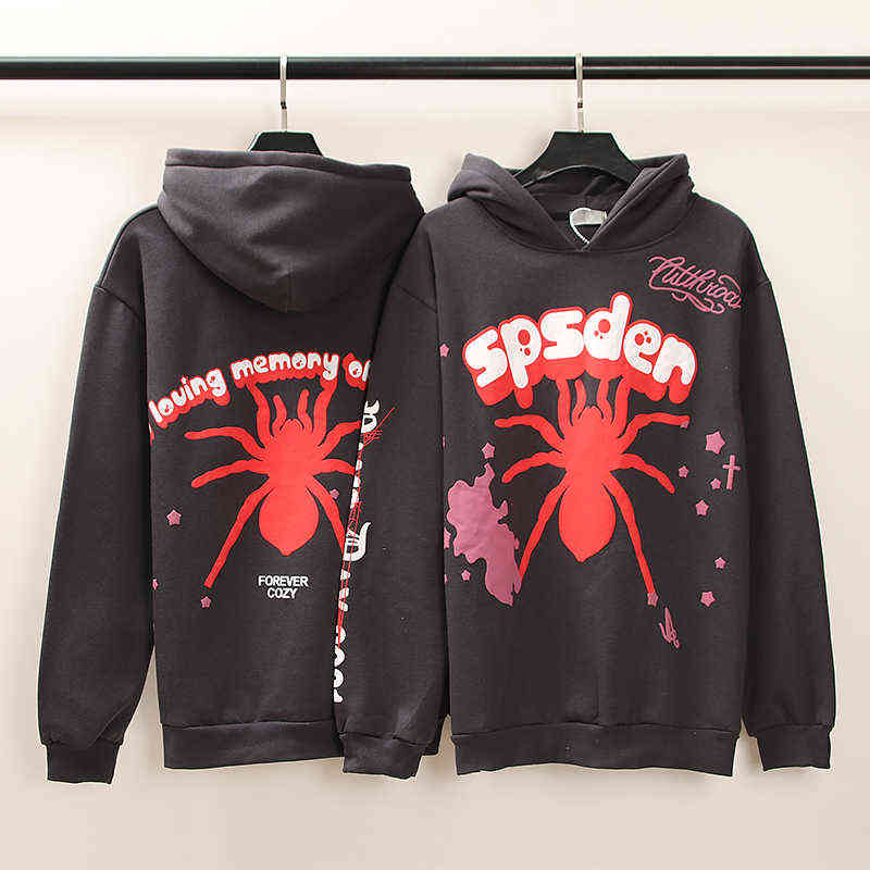 Sp5der 555555 Men's Hoodies Double Sided Red Spider Print Sweatshirts Harajuku Fleece Winter Autumn Pullover Kanye Tracksuit, Black
Sp5der 555555 Men's Hoodies Double Sided Red Spider Print Sweatshirts Harajuku Fleece Winter Autumn Pullover Kanye Tracksuit, Black