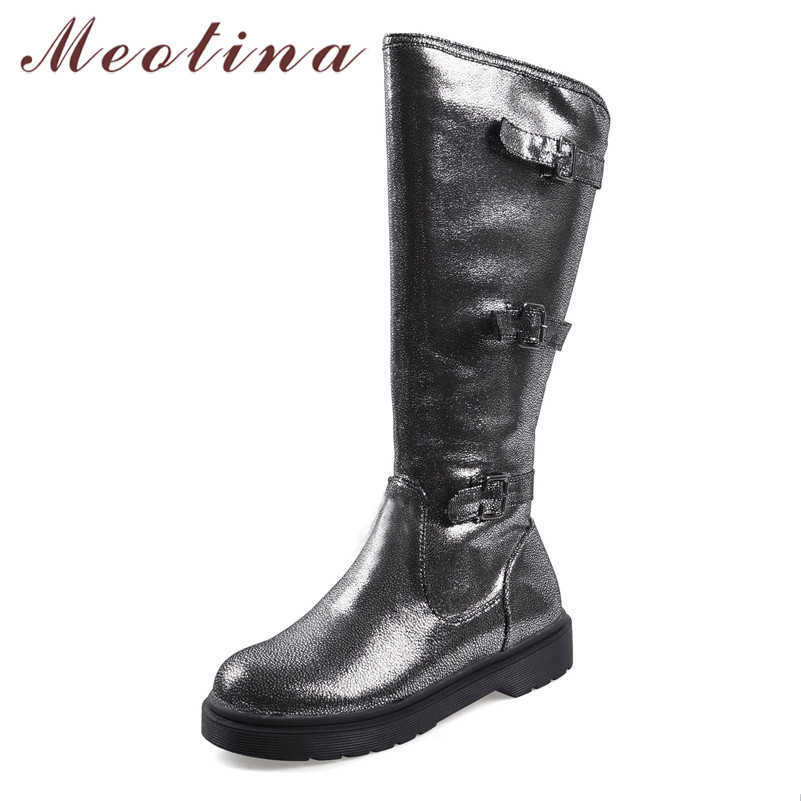 Meotina Winter Knee High Boots Women High Quality Buckle Flat Riding Boots Zipper Round Toe Shoes Ladies Autumn Big Size 34-43 210608, Black
Meotina Winter Knee High Boots Women High Quality Buckle Flat Riding Boots Zipper Round Toe Shoes Ladies Autumn Big Size 34-43 210608, Black