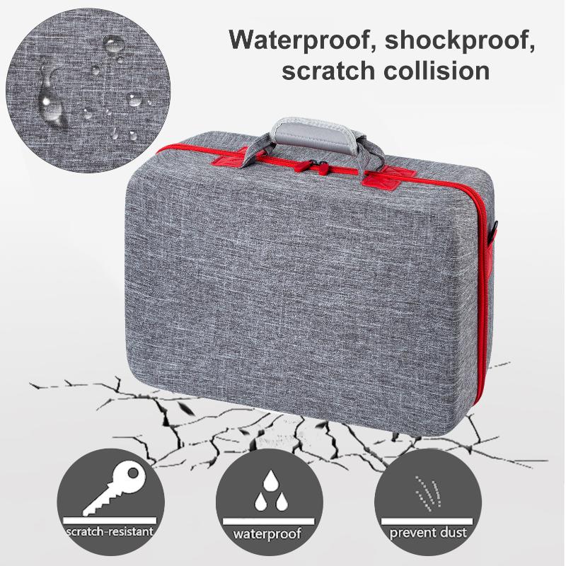 Portable Game Players Carrying Case Waterproof Storage Bag Organizer For PS5 Console Large Capacity Handbag Package Games Accessories