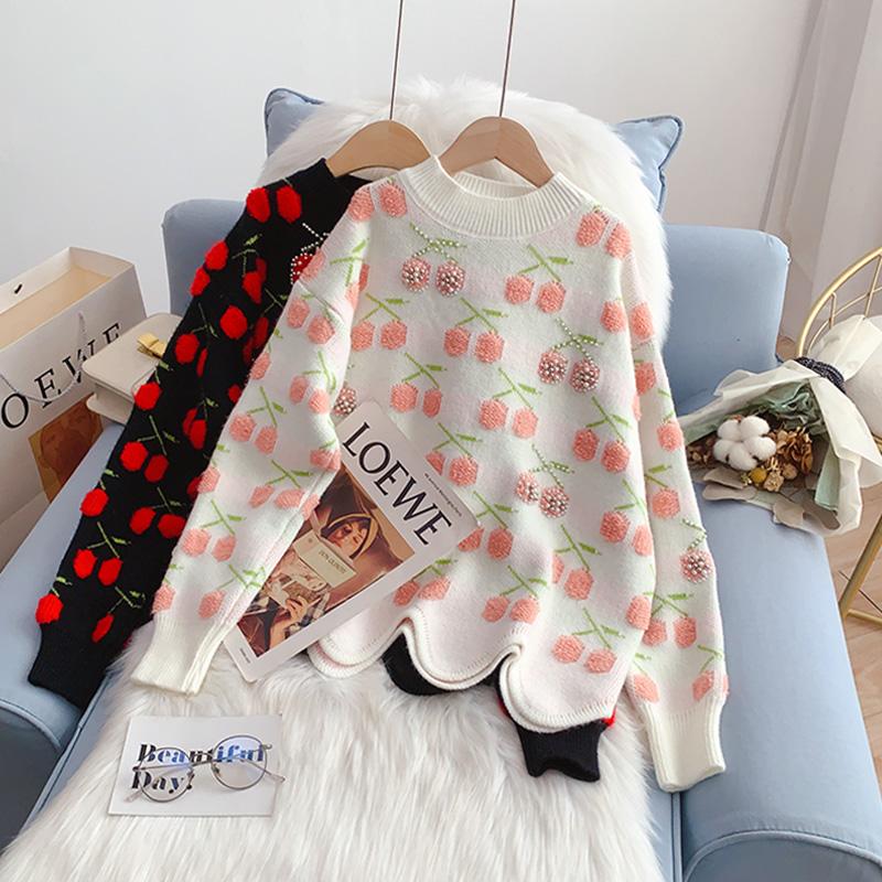 Women's Sweaters Nomikuma Harajuku Pullovers Women Japanese Preppy Style O Neck Thick Sueter Mujer Korean Flower Knitted Jumper, White;black
Women's Sweaters Nomikuma Harajuku Pullovers Women Japanese Preppy Style O Neck Thick Sueter Mujer Korean Flower Knitted Jumper, White;black