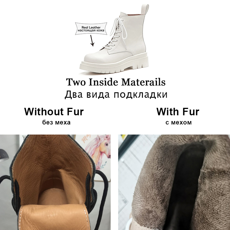 RIZABINA Size 34-43 2021 INS Woman Real Leather Ankle Boots Fashion Shoes Woman Short Winter Warm Boots Platform Heel Footwear K78, Black without fur
RIZABINA Size 34-43 2021 INS Woman Real Leather Ankle Boots Fashion Shoes Woman Short Winter Warm Boots Platform Heel Footwear K78, Black without fur