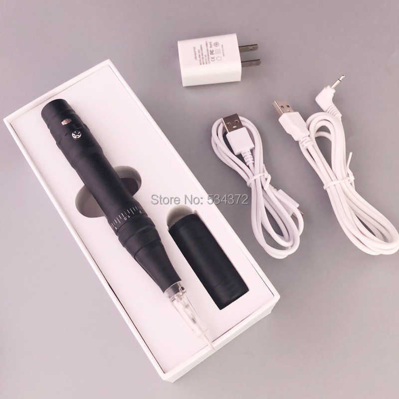 Black Wireless Permanent Makeup Machine Pen Eyebrow Tattoo With Cartridge 210622