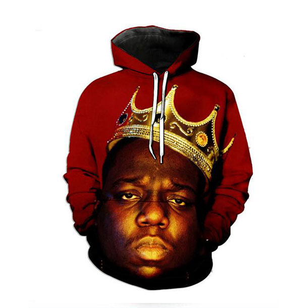 New Fashion Man Women Designer Perfect Harajuku Style Notorious B.I.G 3D Print Long Sleeve Hoodies Casual Sportswear KF033