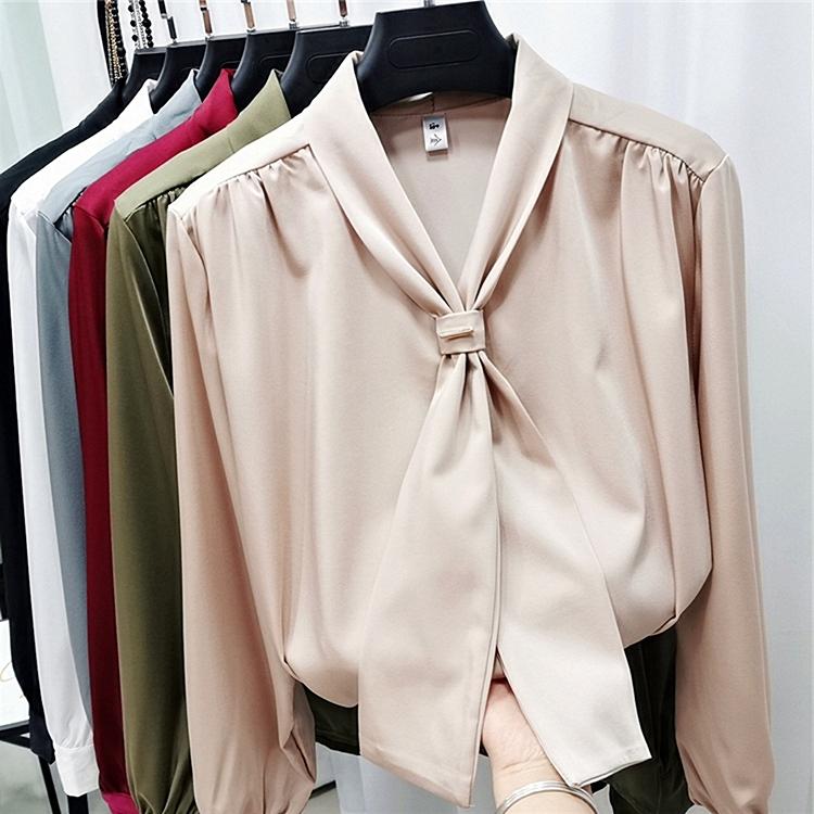 Women's Blouses & Shirts Satin Shirt Mercerizing Satin-Face Bowknot Korean Style Loose Temperament Western Top, White
Women's Blouses & Shirts Satin Shirt Mercerizing Satin-Face Bowknot Korean Style Loose Temperament Western Top, White