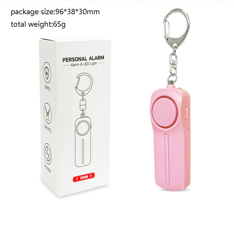 130db Safe Sound Personal Alarm Keychain Bright LED Light Self_Defense Emergency Alert Key Ring For Women Children