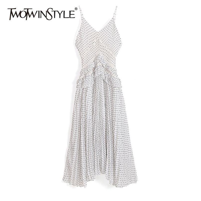 Summer Sleeveless Polka Dot Women Dress Off Shoulder High Waist Ruffles Midi Dresses Female Fashion 210520, White
Summer Sleeveless Polka Dot Women Dress Off Shoulder High Waist Ruffles Midi Dresses Female Fashion 210520, White