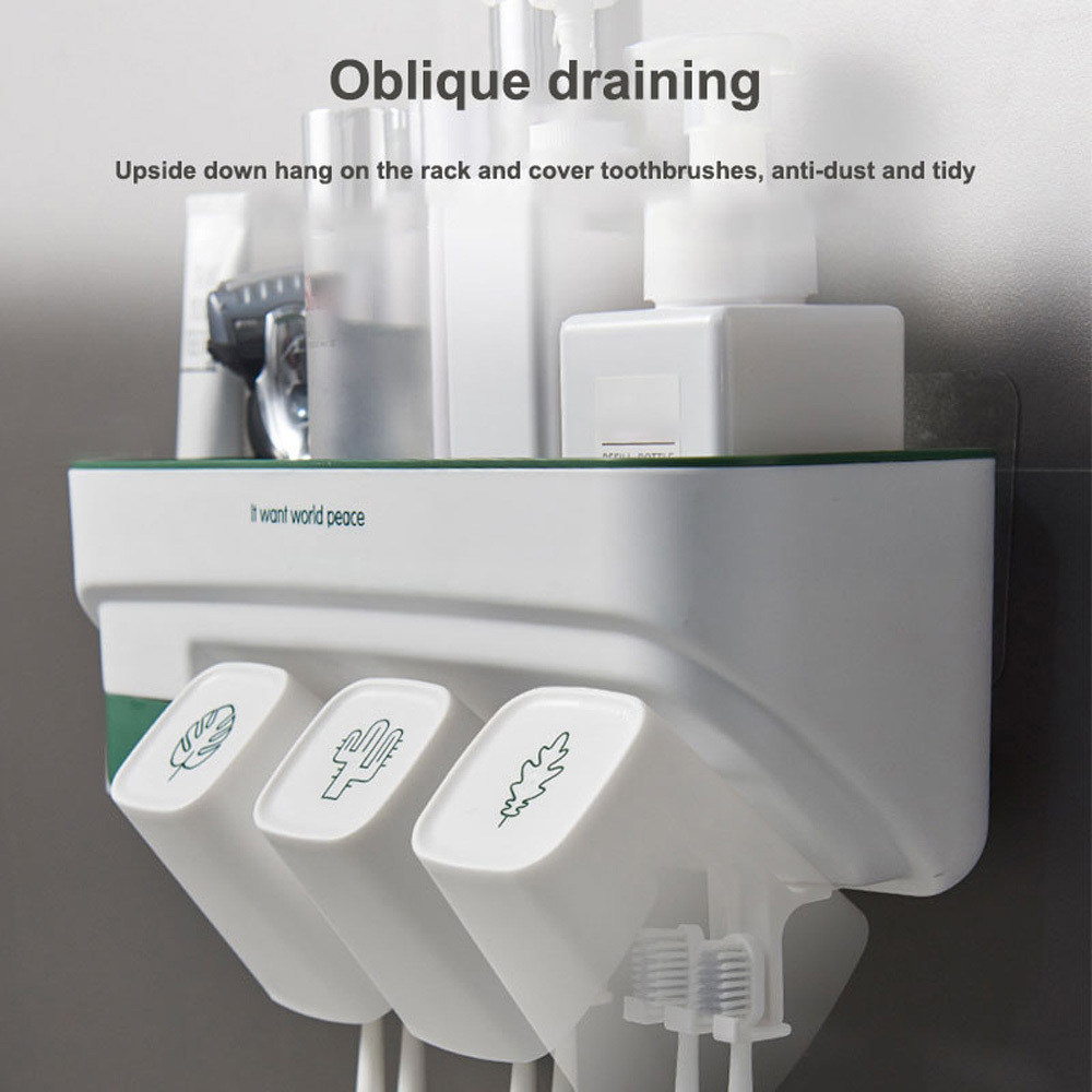 Toothbrush Holder, Nordic Standard Set, Brush Cup, Multi Function Storage Box, 2 cups / 3 cups / 4 Standard Toothbrush Holder