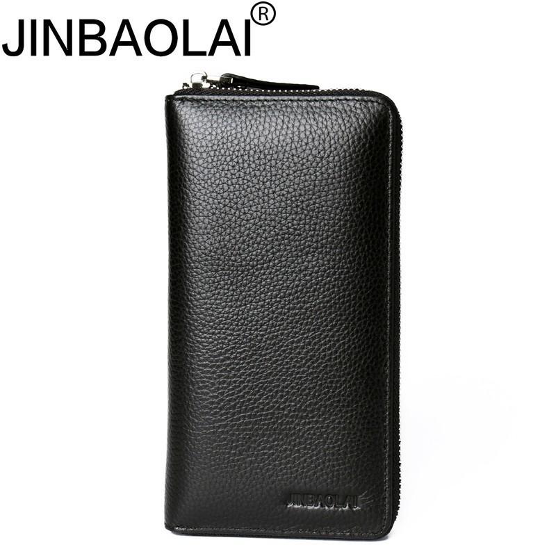Wallets JINBAOLAI Fashion Men Wallet Genuine Leather Purses Handbags For Male Luxury Black Color Litchi Pattern Zipper Long Clutch, Red;black
Wallets JINBAOLAI Fashion Men Wallet Genuine Leather Purses Handbags For Male Luxury Black Color Litchi Pattern Zipper Long Clutch, Red;black