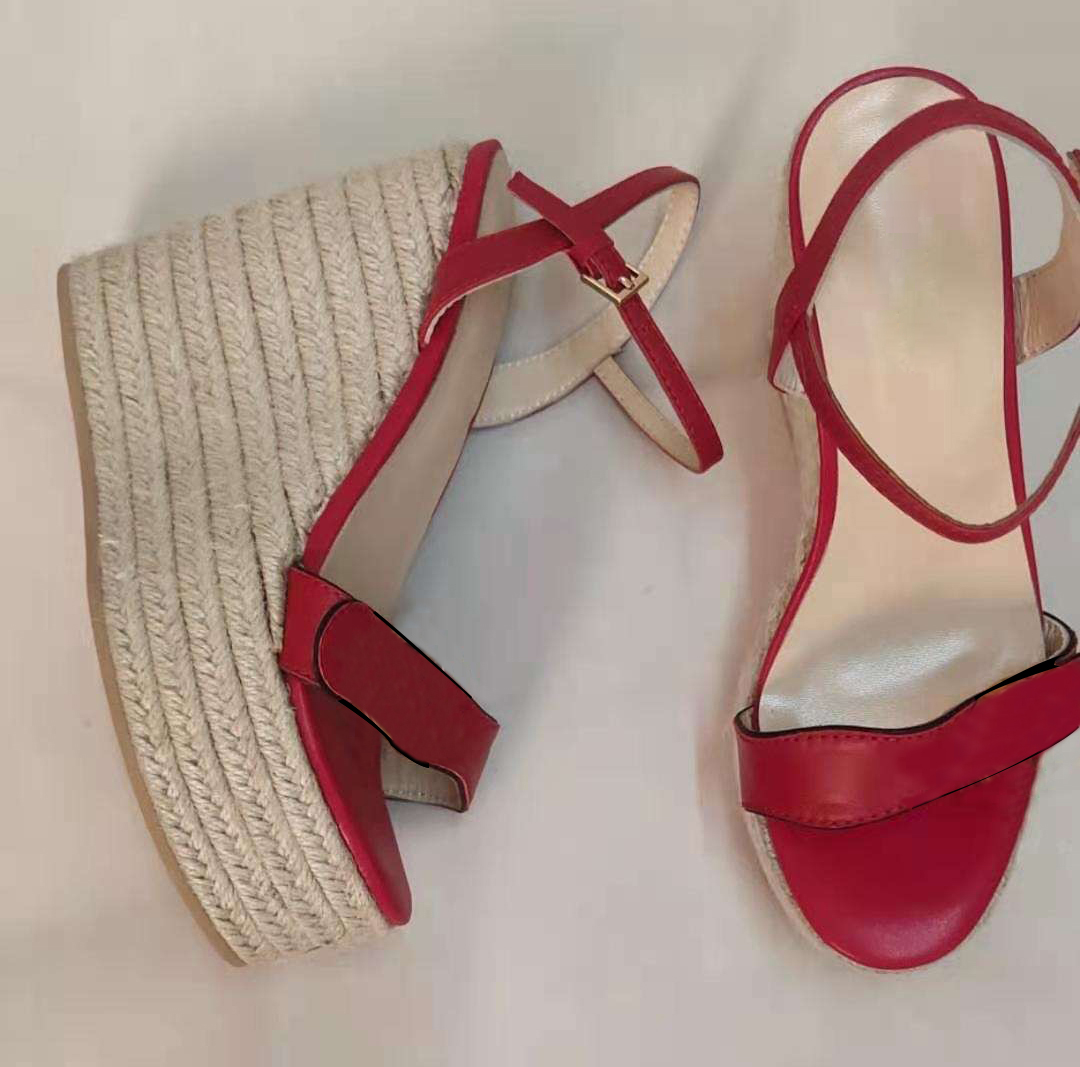 Designer Sandals Women Ankle Cord Espadrille Wedge-shaped Heel Heels 13cm Fashion Genuine Leather Strap Top Quality Fisherman Shoes With Box 291, Socks
Designer Sandals Women Ankle Cord Espadrille Wedge-shaped Heel Heels 13cm Fashion Genuine Leather Strap Top Quality Fisherman Shoes With Box 291, Socks