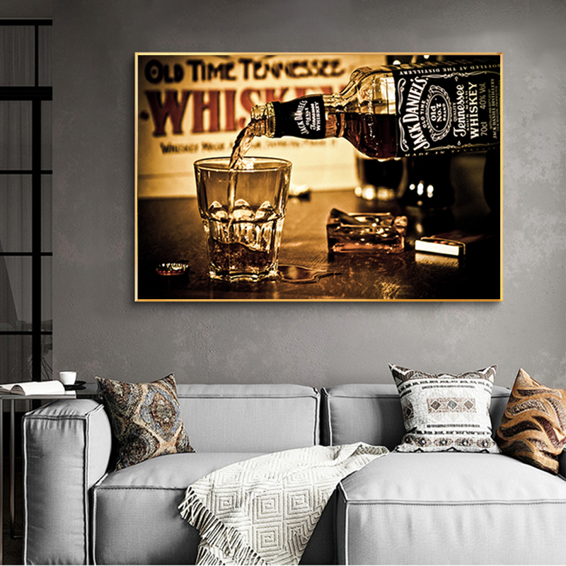 Whiskey Drinks Wall Posters And Prints Modern Canvas Art Painting Home Decor Canvas Wall Art Restaurant Bar Decorative Pictures