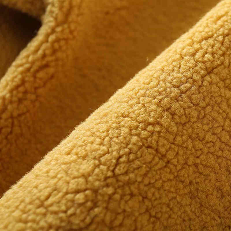 Women Loose Casual Teddy Hoodies Winter Warm Long Sleeve Hooded Sweatshirt Tops Letters Pocket Fleece Pullover 210515