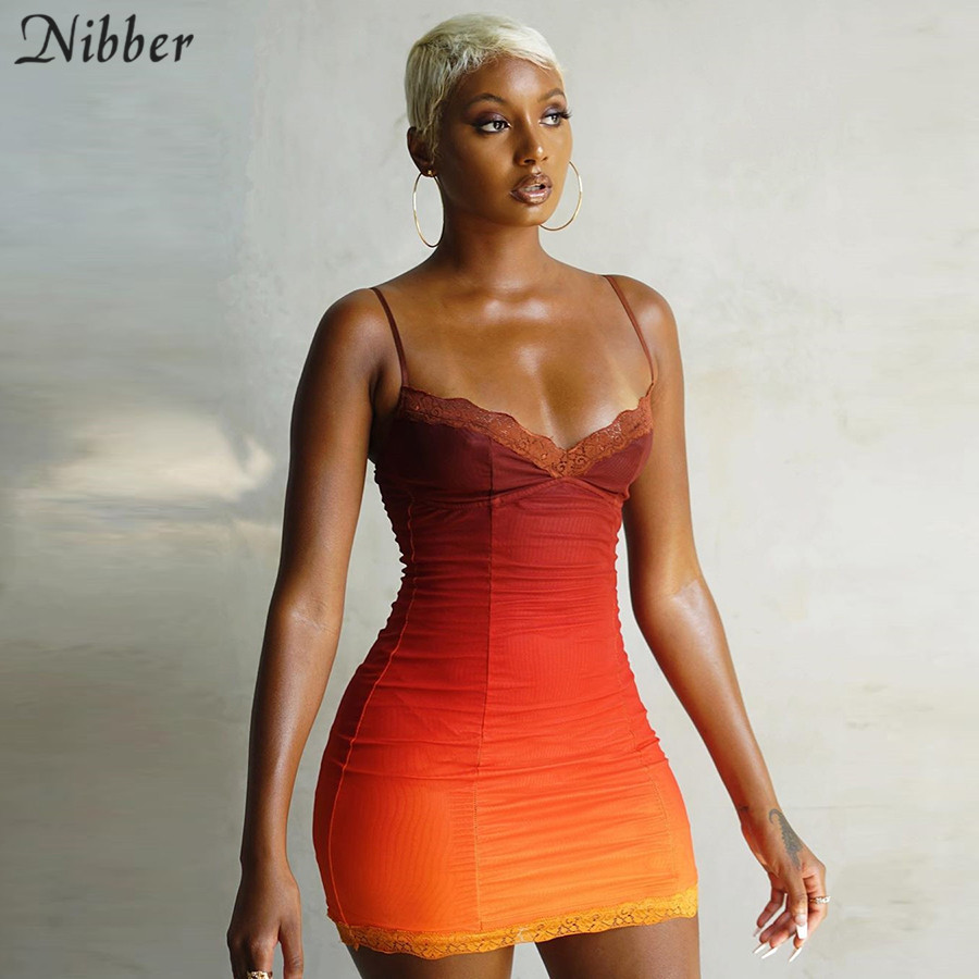 Nibber Fashionable Gradient Color Bodycon Women Mini Dress Sexy Lace Party Clubwear 2021 Spaghetti Straps Casual Street Clother, Blue
Nibber Fashionable Gradient Color Bodycon Women Mini Dress Sexy Lace Party Clubwear 2021 Spaghetti Straps Casual Street Clother, Blue