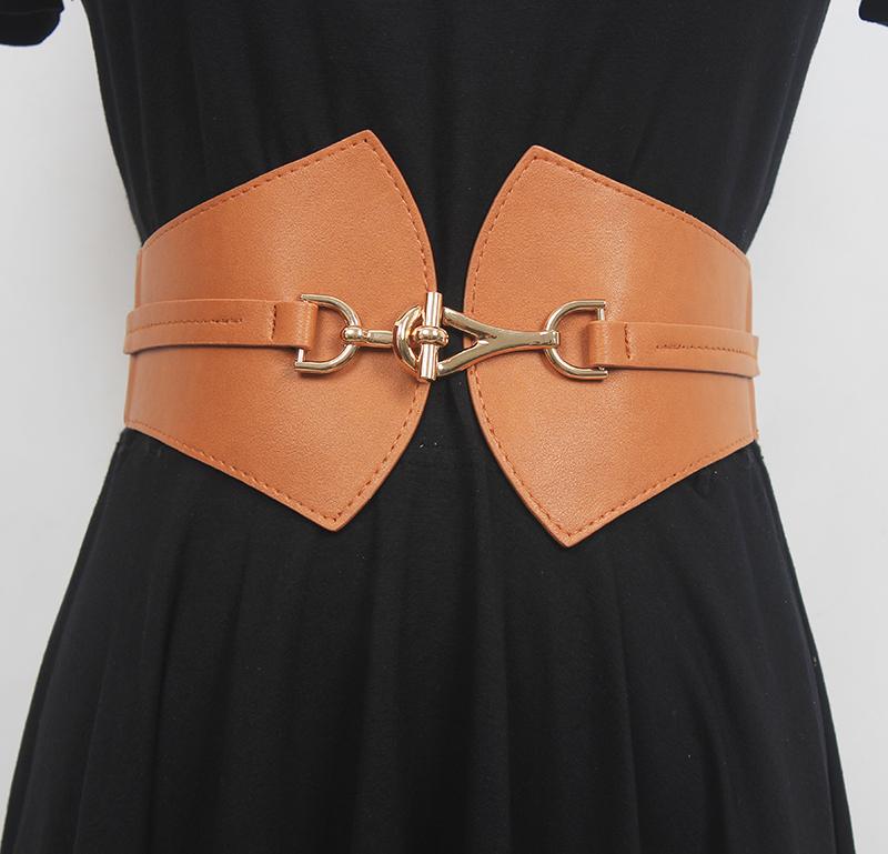 Belts Women's Runway Fashion PU Leather Elastic Cummerbunds Female Dress Corsets Waistband Decoration Wide Belt R2620, Black
Belts Women's Runway Fashion PU Leather Elastic Cummerbunds Female Dress Corsets Waistband Decoration Wide Belt R2620, Black