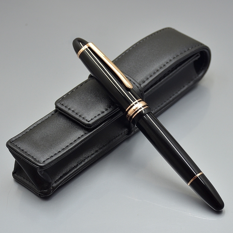 Luxury Christmas Gift High quality 149 Black Resin Roller ball pen Fountain pens Writing office school supplies with Serial Number and Genuine Leather Case, With real leather sheath
Luxury Christmas Gift High quality 149 Black Resin Roller ball pen Fountain pens Writing office school supplies with Serial Number and Genuine Leather Case, With real leather sheath