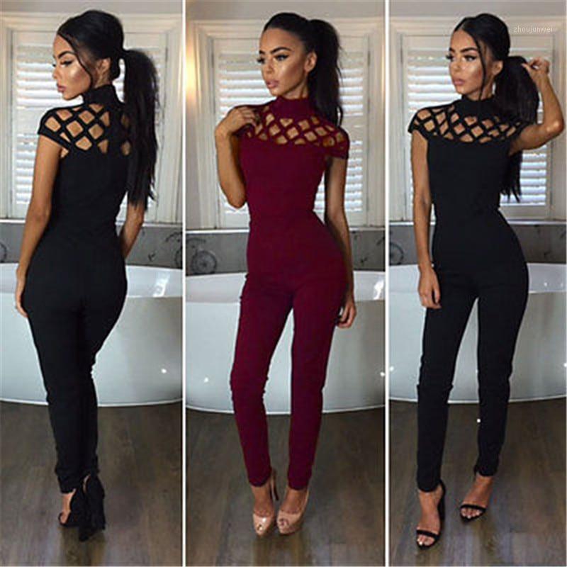Women's Jumpsuits & Rompers Fashion Women Jumpsuit Ladies Bodycon Slim Skinny Solid Cotton Blend Short Sleeve Romper Club Mesh Long Pants, Black
Women's Jumpsuits & Rompers Fashion Women Jumpsuit Ladies Bodycon Slim Skinny Solid Cotton Blend Short Sleeve Romper Club Mesh Long Pants, Black