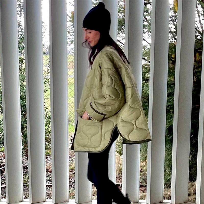 Women's Down & Parkas Quilted Coats Women Fashion 2021 Winter Green Jackets Warm Padded Casual Outwear Loose Oversized Autumn