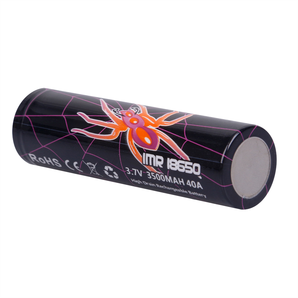 New Top Quality BLACK IMR 18650 Battery WIDOW 3500mAh 40A IMR18650 Lithium Batteries Fast