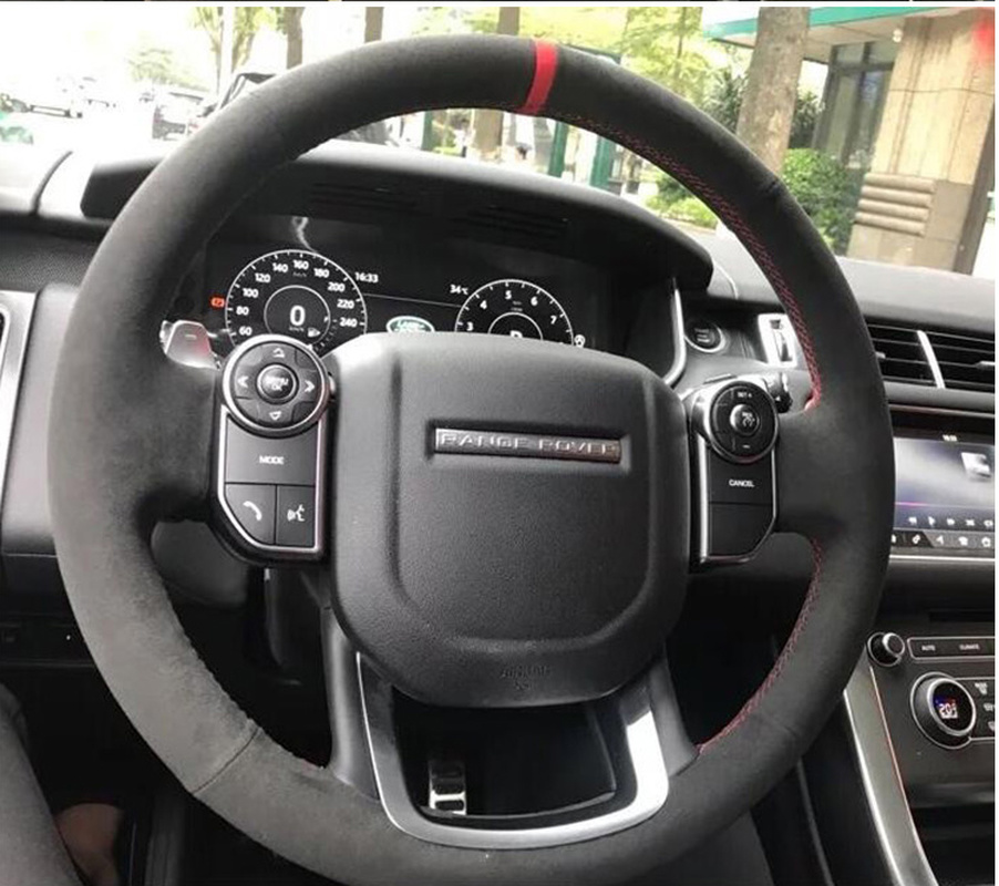DIY Custom leather steering wheel cover For Land Rover Range Rover Freelander 2 Discoverer 3 4 Aurora Sport car accessories
DIY Custom leather steering wheel cover For Land Rover Range Rover Freelander 2 Discoverer 3 4 Aurora Sport car accessories