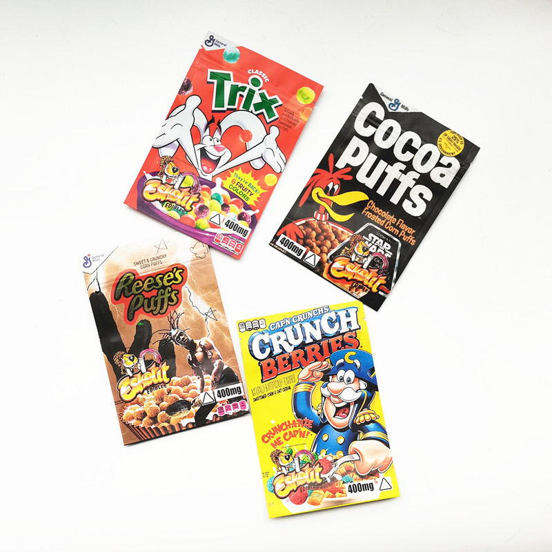 400MG CRUNCH BERRIES REESE COCOA PUFFS TRIX Bag Edibles Smell Proof Chirld Zippier Lock Packaging Pouch
400MG CRUNCH BERRIES REESE COCOA PUFFS TRIX Bag Edibles Smell Proof Chirld Zippier Lock Packaging Pouch