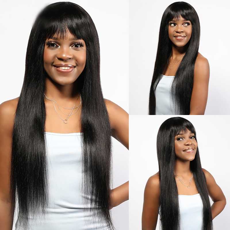 Human Hair Wigs 24inches Full headgear Half-length female long straight black color wig
Human Hair Wigs 24inches Full headgear Half-length female long straight black color wig