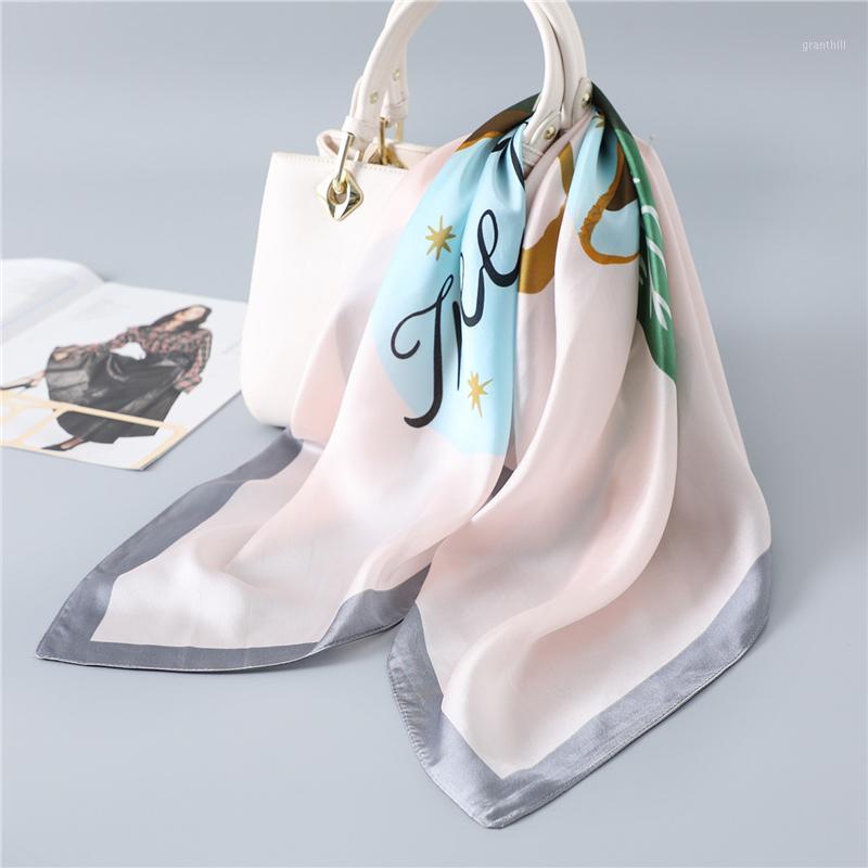 Scarves 2021 Summer Silk Square Scarf Women Hair Neck Bandana Fashion Print Neckerchief Female Head Wraps, Blue;gray
Scarves 2021 Summer Silk Square Scarf Women Hair Neck Bandana Fashion Print Neckerchief Female Head Wraps, Blue;gray