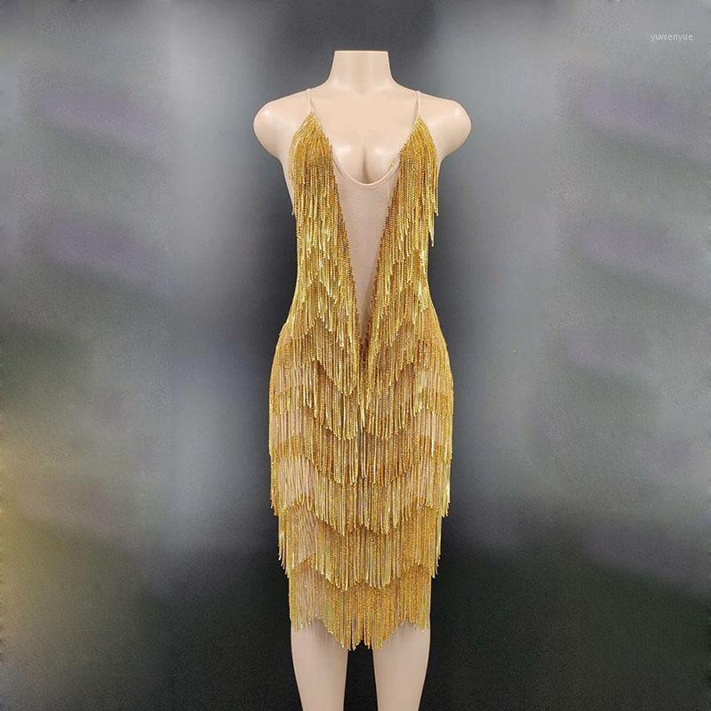 Sparkly Big Crystals Spandex Sexy Women Dress Rhinestone Fringe Party Nightclub Singer Stage Performance Dance Costume Casual Dresses, Same as the picture
Sparkly Big Crystals Spandex Sexy Women Dress Rhinestone Fringe Party Nightclub Singer Stage Performance Dance Costume Casual Dresses, Same as the picture