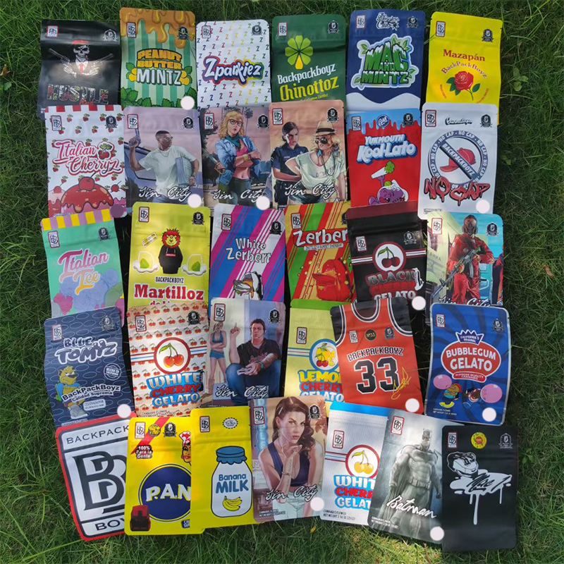 Backpack boyz Backpackboyz 3.5g mylar bag Biscotti Blue cherry gelato Kool Lato Cake Mix Minit child proof lock smell bags
Backpack boyz Backpackboyz 3.5g mylar bag Biscotti Blue cherry gelato Kool Lato Cake Mix Minit child proof lock smell bags