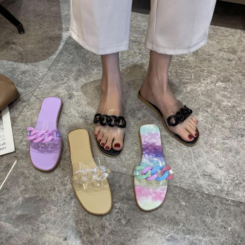 Slippers 2021 Fashion Chain Color Cute Decorative Vamp Sandals European And American Large Size Flat Bottom A881, Black
Slippers 2021 Fashion Chain Color Cute Decorative Vamp Sandals European And American Large Size Flat Bottom A881, Black