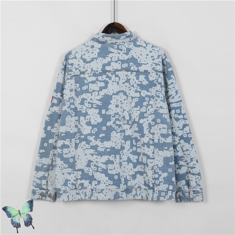 Autumn Winter Cav Empt Noise-print Denim Jacket Men Women High Quality Zipper CAVEMPT Street Washed Coat 210420