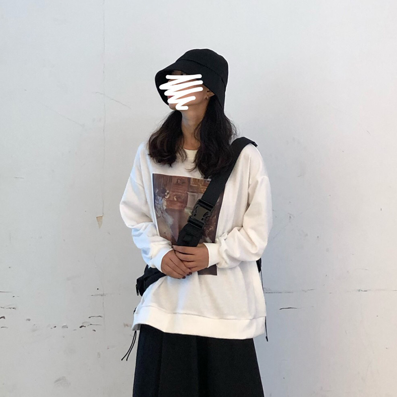 2 colors autumn winter korean style Women Sweatshirts large print loose Sweatshirt Womens pullovers (F3784) 210423