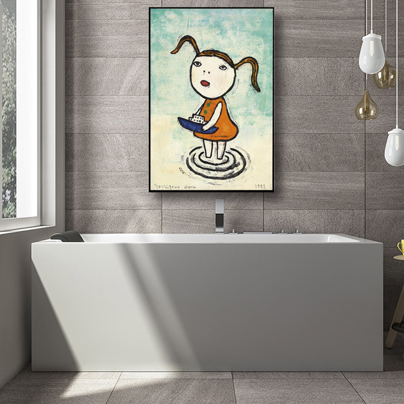 Art Sleepwalking Dolls Yoshitomo Nara Cartoon Painting Canvas Art Print Pictures Poster For Baby Kids Room Japan Art