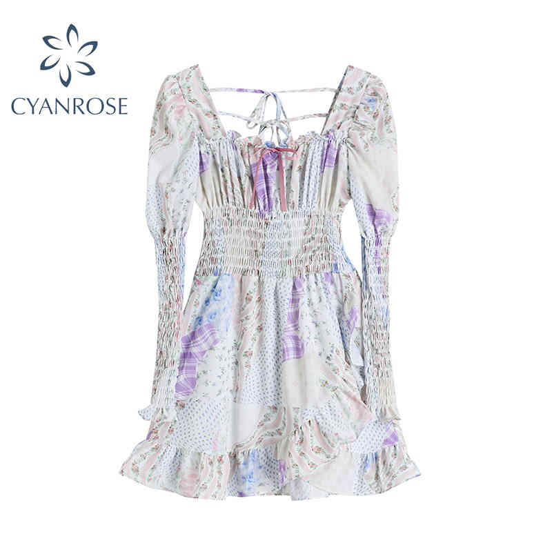 Sweet Vintage Print Midi Dress Women Puff Shoulder Fit And Flare Short Vestidos Korean Female Hem Ruffle Pleated Slim Dress Lady 210417, Picture color
Sweet Vintage Print Midi Dress Women Puff Shoulder Fit And Flare Short Vestidos Korean Female Hem Ruffle Pleated Slim Dress Lady 210417, Picture color